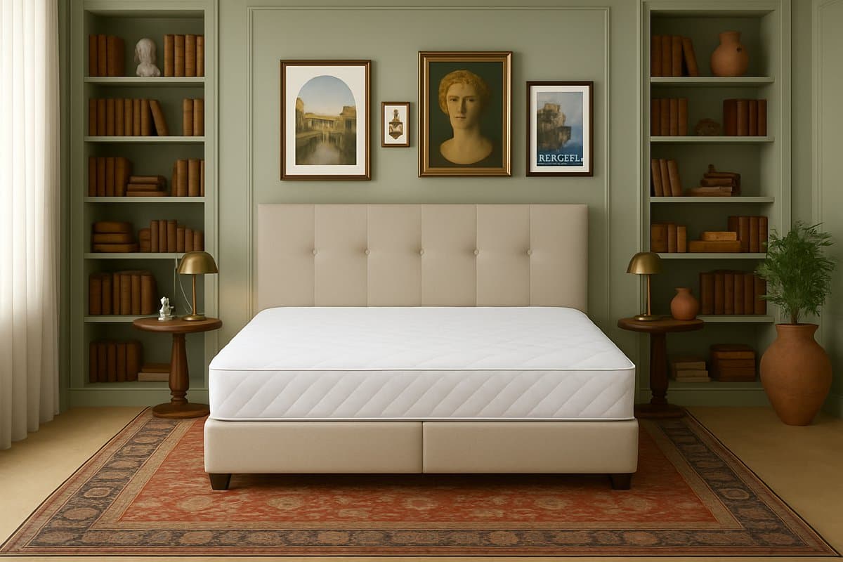 Boxspring Torino Vlak 160x220 cm Luxe Pocketvering Stof beige Gratis 2x Hoofdkussens