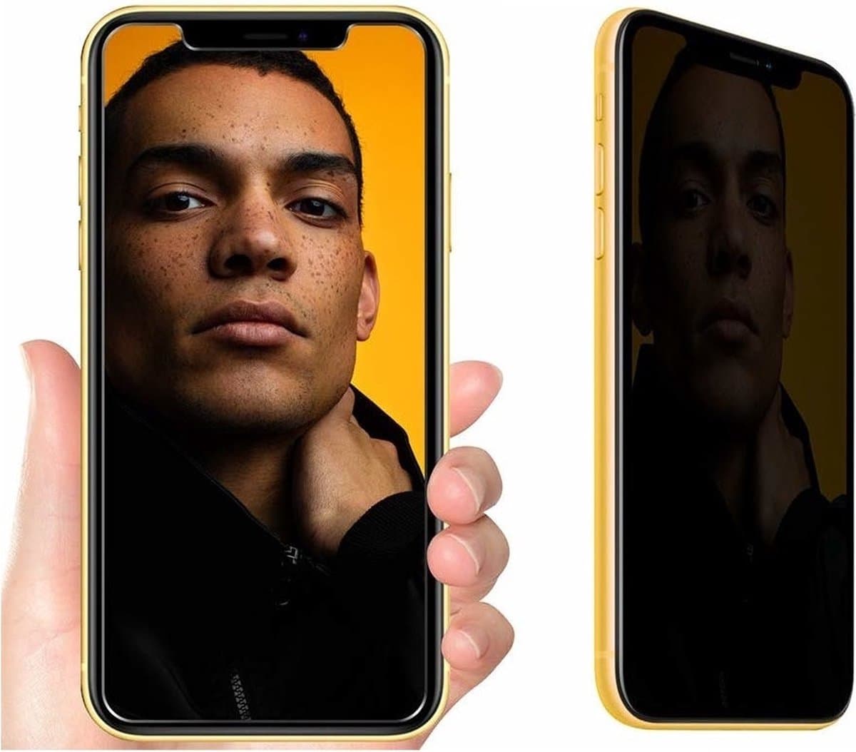 iPhone Xr Privacy screenprotector Glass Anti Spy - van Bixb