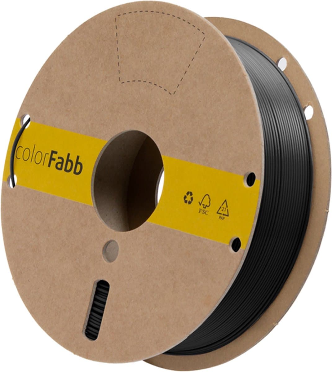 colorFabb Petg Half Mat Zwart 3D-printerfilament - 2,85 mm - 2200 g - Minder glanzend oppervlak - Gemakkelijk te printen - Hoge taaiheid