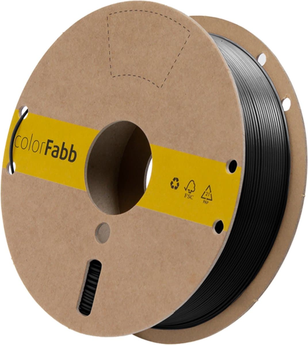 colorFabb Petg Economy Zwart 2.85 / 4500 - 2,85 mm - 4500 gr - Uitstekende waarde per kilo - Grote spoelopties - Verkrijgbaar in veel kleuren