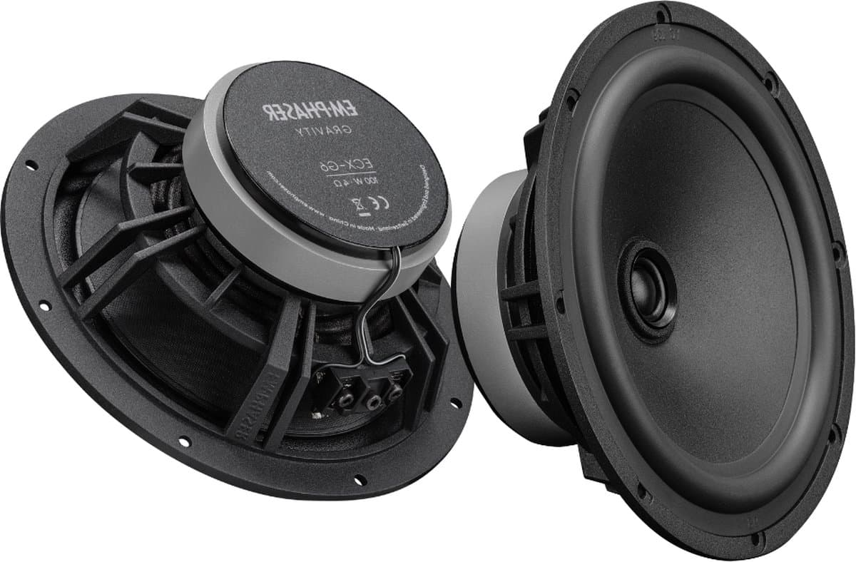 Emphaser ECX-G6 - Autospeakers - 16.5cm speakers - 2 weg coaxiale set - 165mm luidsprekers - 100 Watt RMS - 4 Ohm