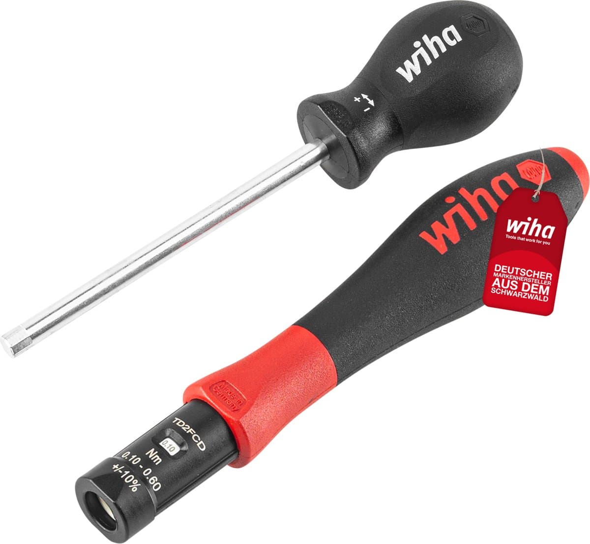 Wiha TorqueVario-S Koppel Schroevendraaier - 0,1-0,6 Nm, Zwart/Rood