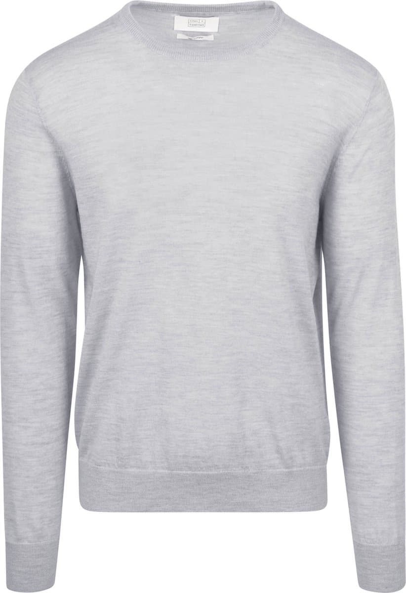 King Essentials The John Pullover Merino Lichtgrijs - Maat XXL - Heren - Pullovers