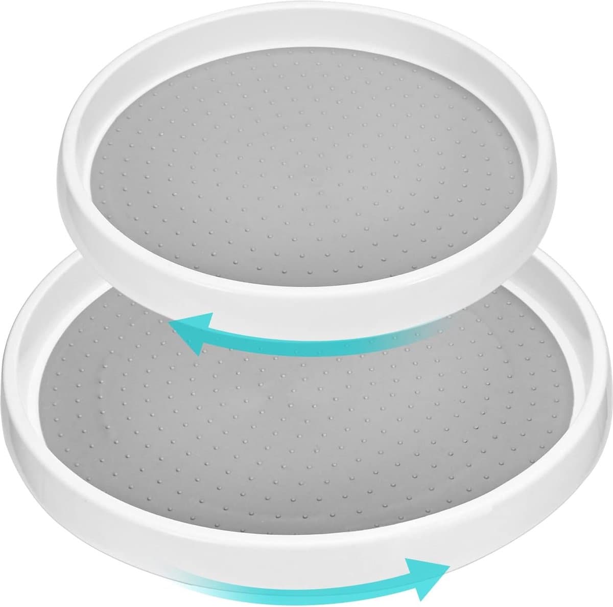2 stuks draaibare kruidenrekken met draaitafel, antislip en stabiel, geschikt voor koelkast, keuken, badkamer, commode, kruidenrek en nog veel meer (25 cm & 30 cm)