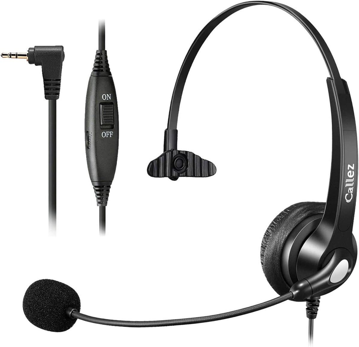 Draadloze DECT Headset 2,5mm met Ruisonderdrukking - Comfortabele Vaste Telefoon Oortelefoon