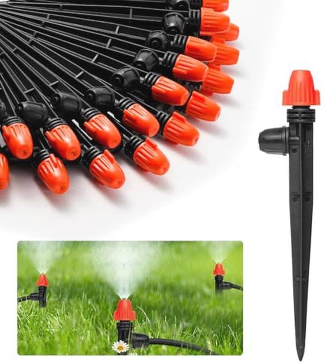 Verstelbare 360 graden druppelirrigatie emitters voor tuinbewatering - 30 stuks
