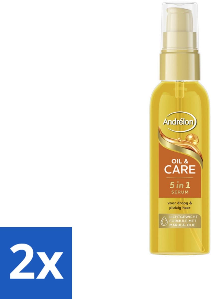 Andrélon – Haarserum – Oil & Care – 75 ml - Voordeelverpakking - 2 stuks
