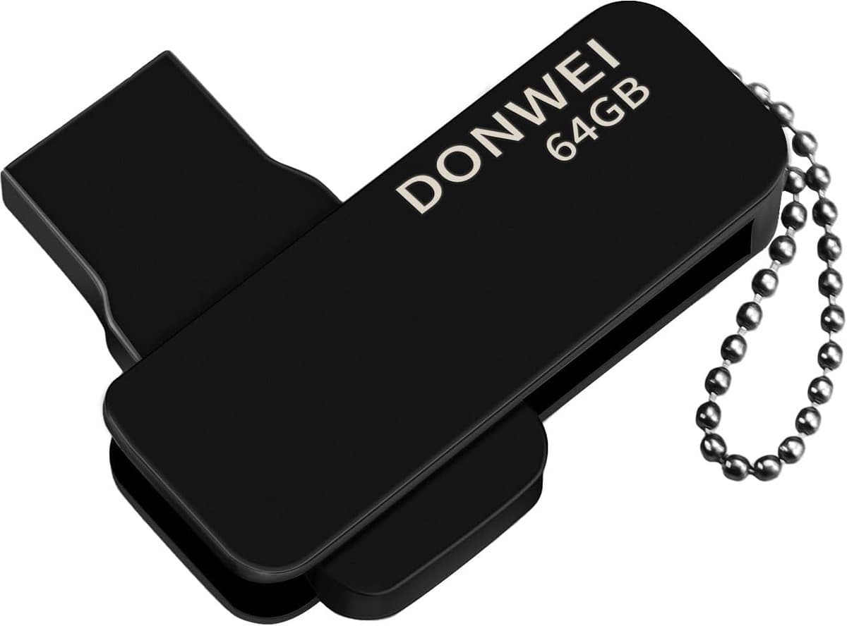 USB-stick 64GB Zwart Geheugenstick voor PC en Laptop