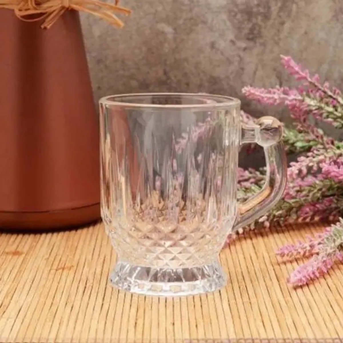 Bavary theeglazen 6-delig – handvat – 140 ml – voor Turkse thee