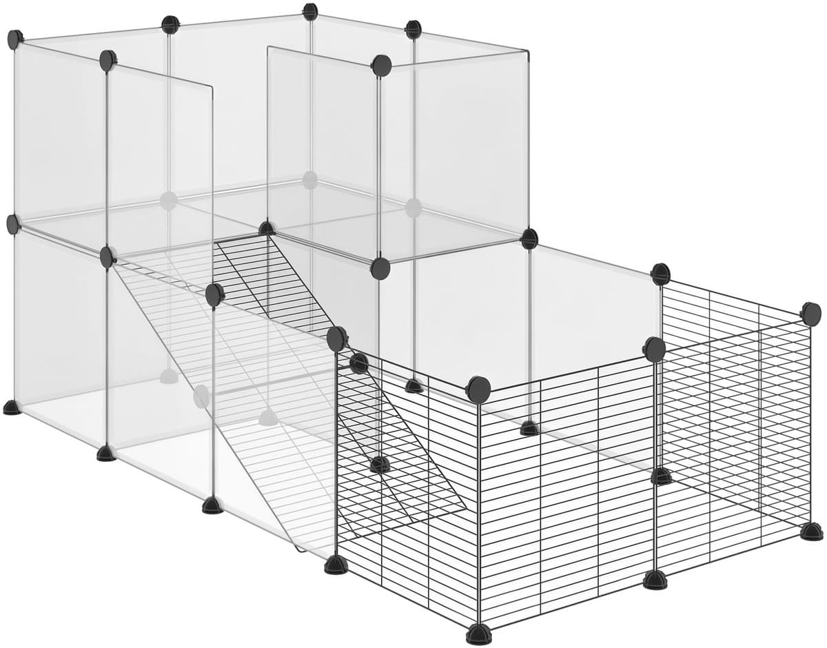 PawHut Kooi voor Kleine Dieren - PP-hars - 140x70x70cm - Zwart