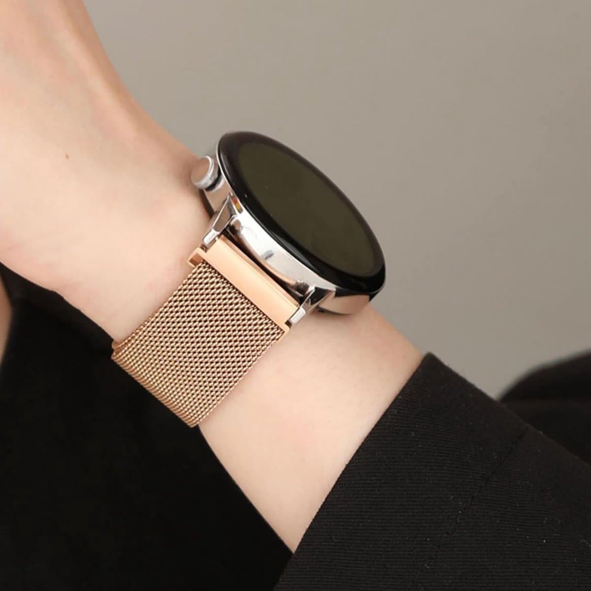 Magnetische Metalen Horlogeband 22mm Verstelbaar voor Diverse Smartwatches