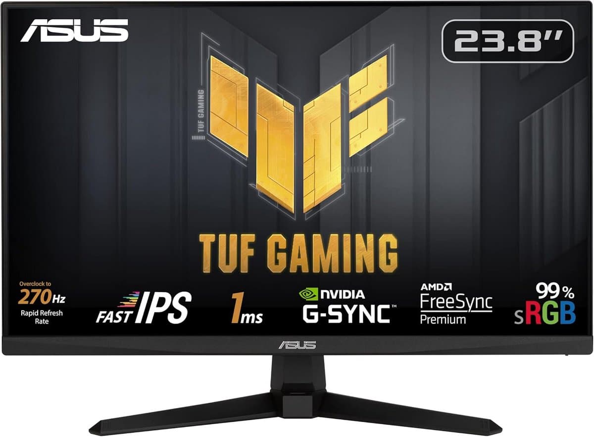 23,8 inch Fast IPS Gaming Monitor 1ms 270Hz FHD G-Sync FreeSync Premium