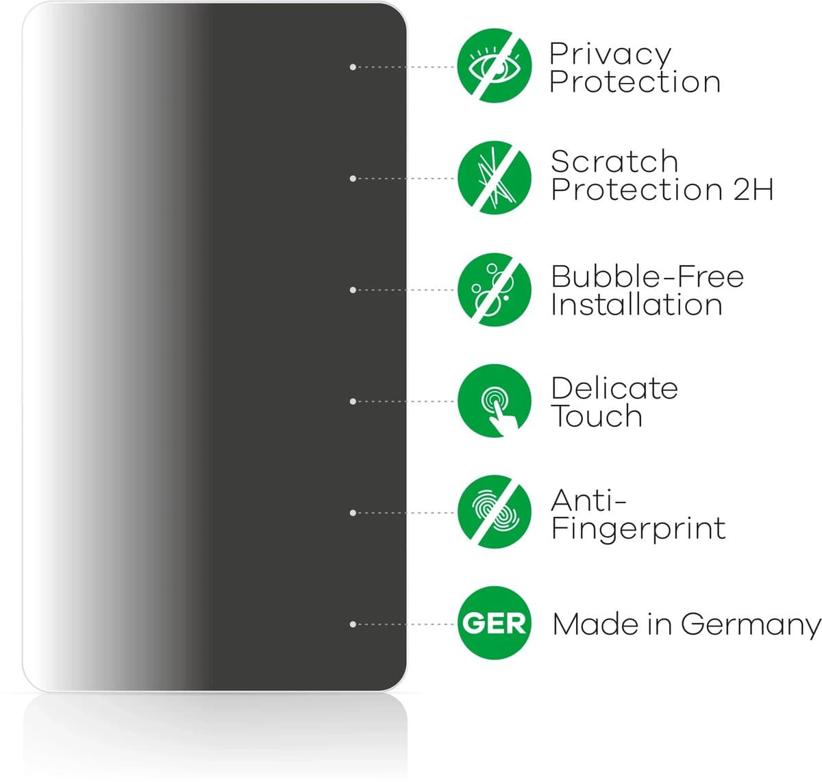 upscreen - privacy screenprotector voor Xiaomi Poco M8 Pro - Folie Beschermfolie Blauwlichtfilter