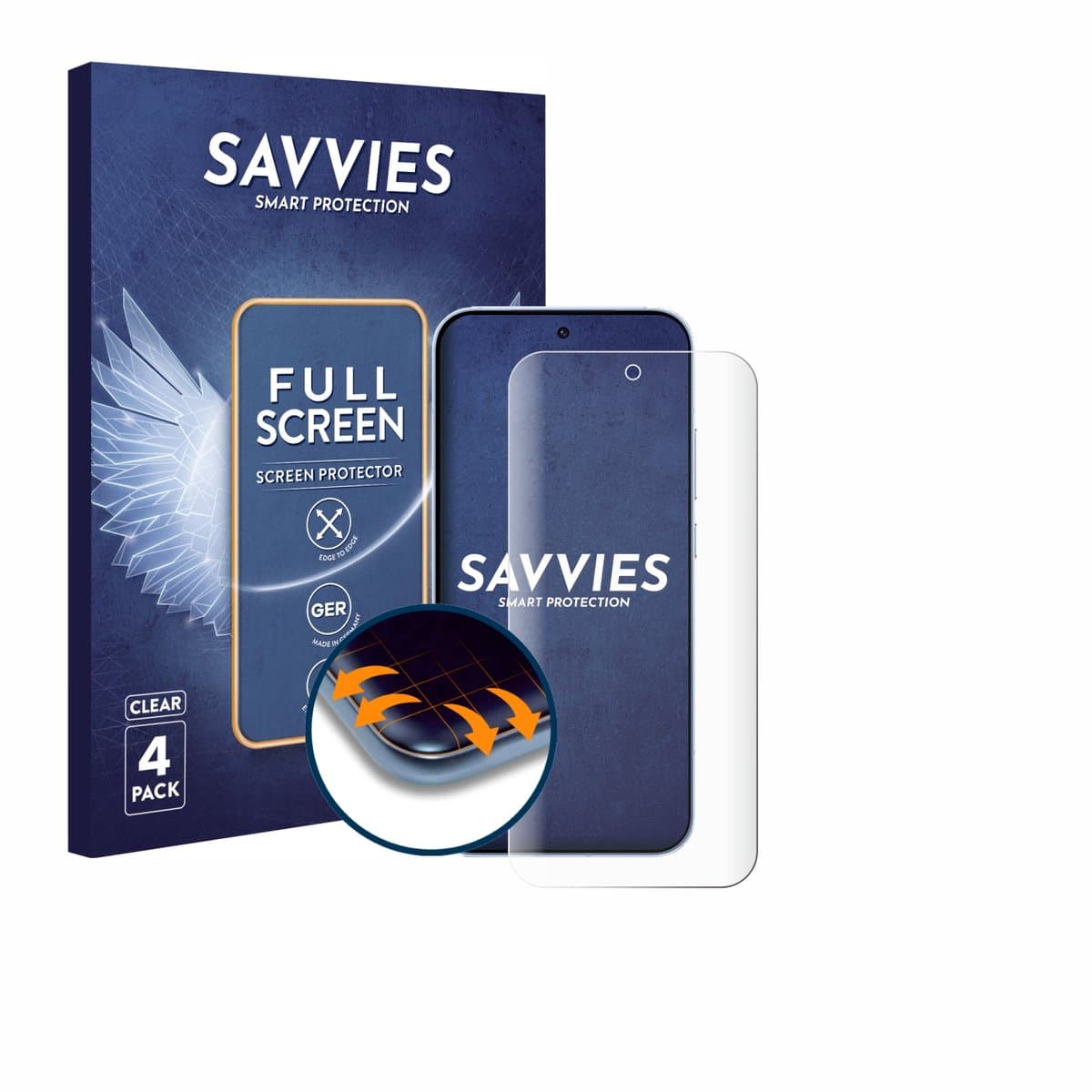 Savvies - Screenprotector voor Oppo Reno 15 - Folie Beschermfolie transparant volledig dekking 4 Stuks