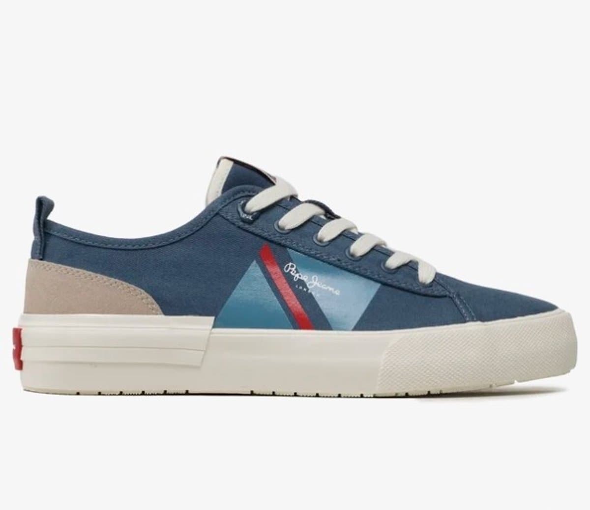 Pepe Jeans Allen Falg - Lage Sneakers - Blauw - Veters - Maat 43