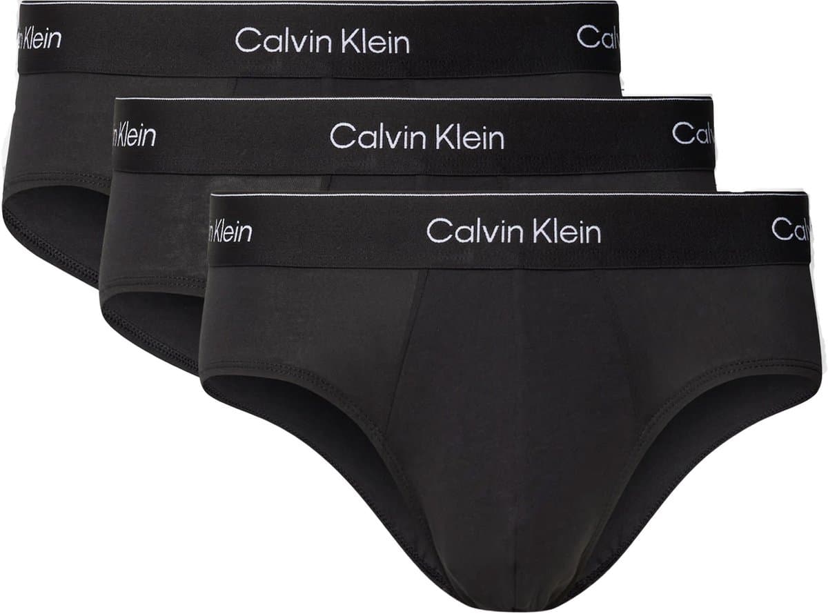 Calvin Klein hip-briefje 3-pack, TM6, zwart (DTM WB), heren, maat L