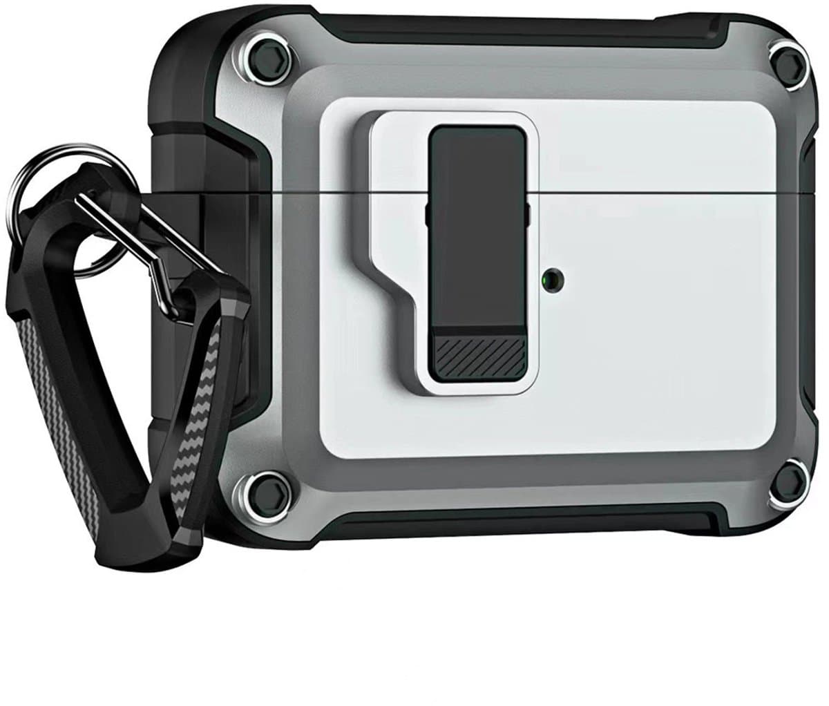 Hurtel Armor Case Pro Voor Airpods 4 Met Karabijnhaak Valbescherming