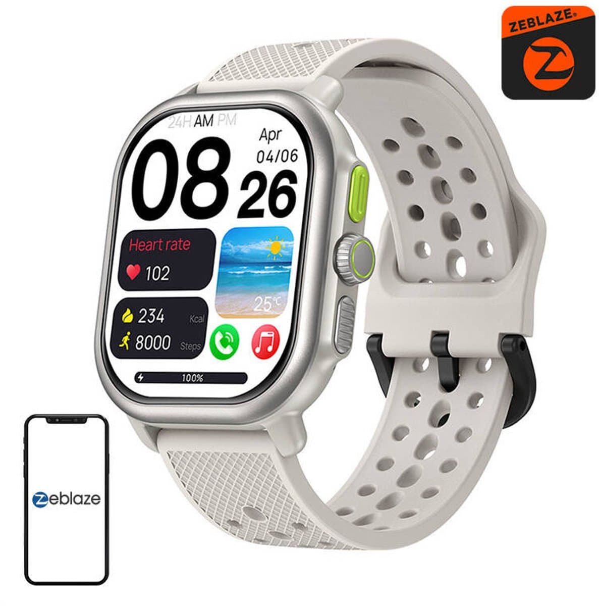 Zeblaze Smartwatch Beyond 3 Pro Voor Android Ios Horloge Met Bloeddrukmeting