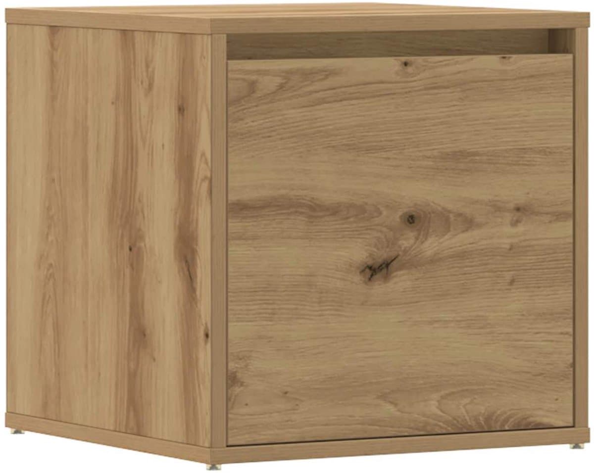 Vida Opbergdoos met Lade - 40,5 x 40 x 40 cm, Ambachtelijk Eiken