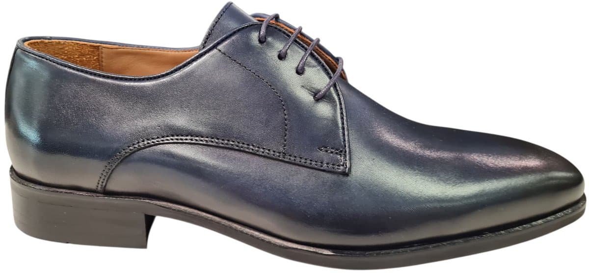 Melik Schoen Derby Marizo Navy - Maat 42 - Heren - Nette schoenen