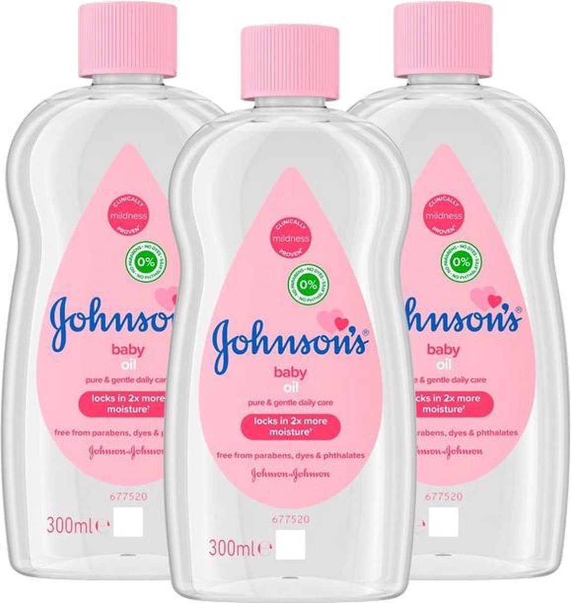 Johnson's  Baby Olie  3 x  Normaal 300ml- Voordeelverpakking