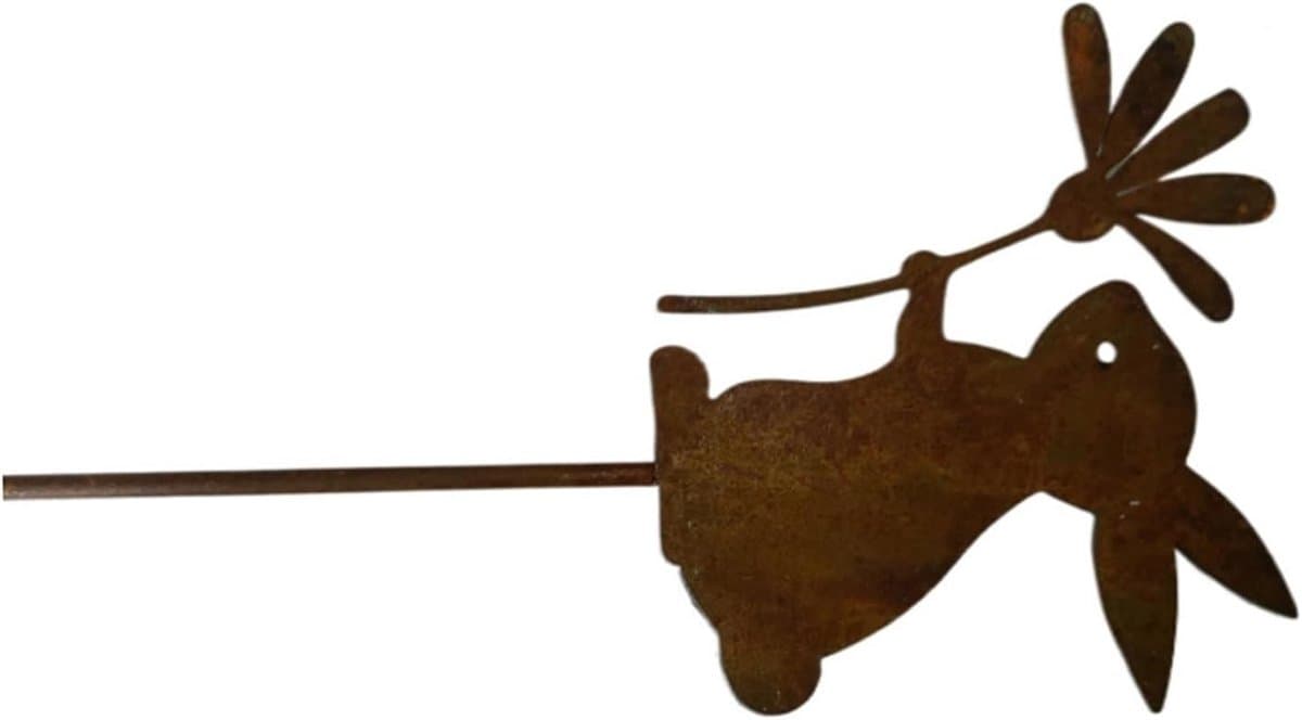 Decoratieve metalen paal voor Pasen - Gelukkige Pasen tuinversiering - Buiten decoratie voor de tuin met vrolijke ontwerpen