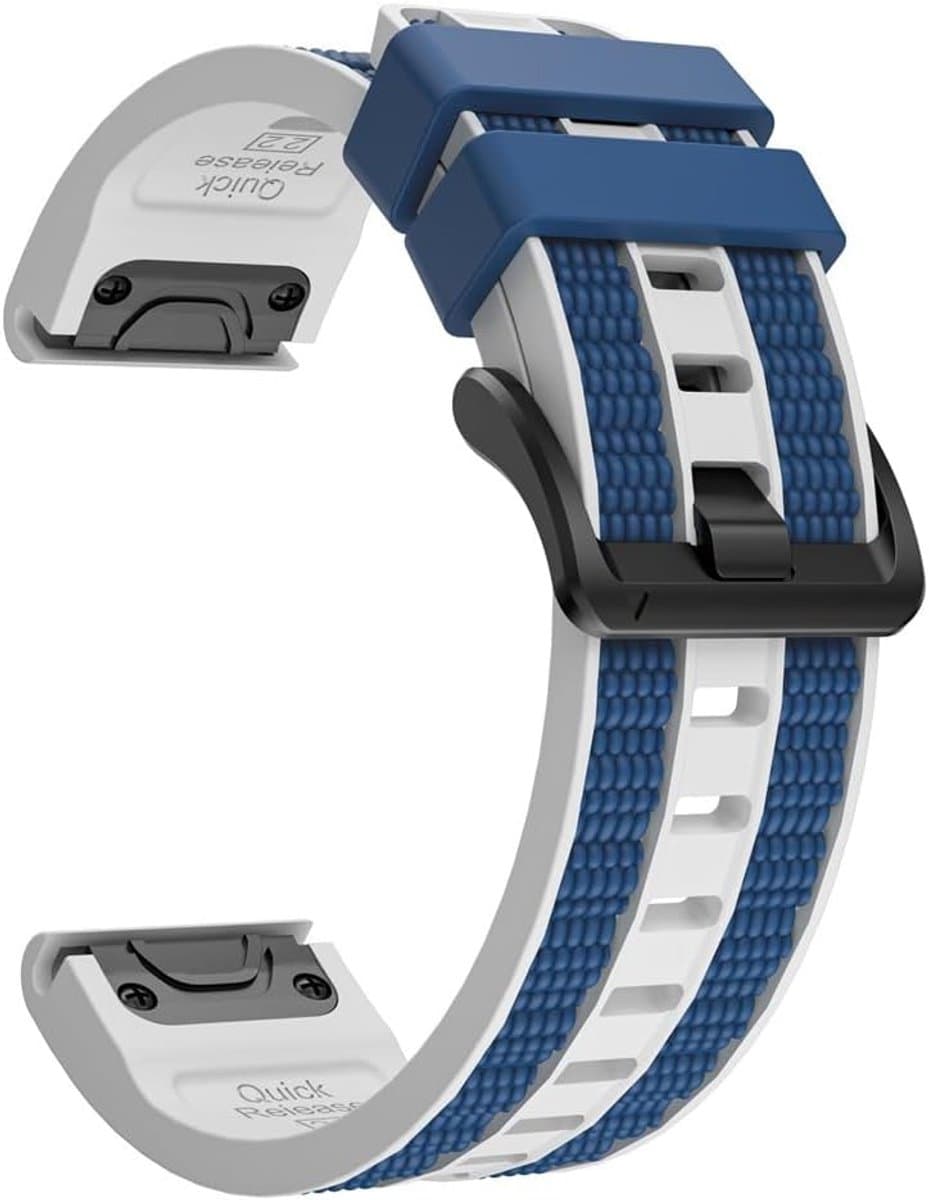 QuickFit 22 mm siliconen armband voor Garmin Fenix 8 47 mm/8/7 Pro7/6/5 - ShopVlot