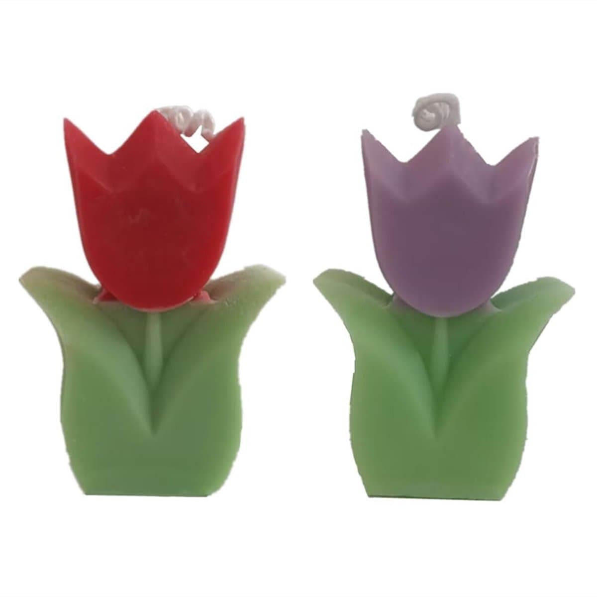Dailygoods- Geurkaars - 2 stuks bloemvormige - Paraffine/Soja - Decoratie - Aromatherapie - 9x6,4x2,4 cm - Aangename sfeer - Aromatherapie Kaars