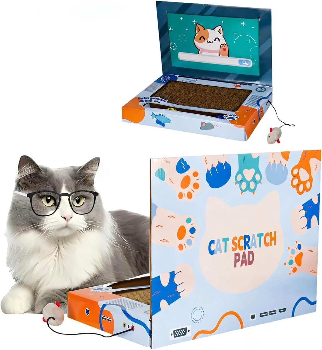 Katten Krabmat - Krabmeubel - Meubels Beschermen - Laptop Vorm - 45 x 30 cm - Stijl1