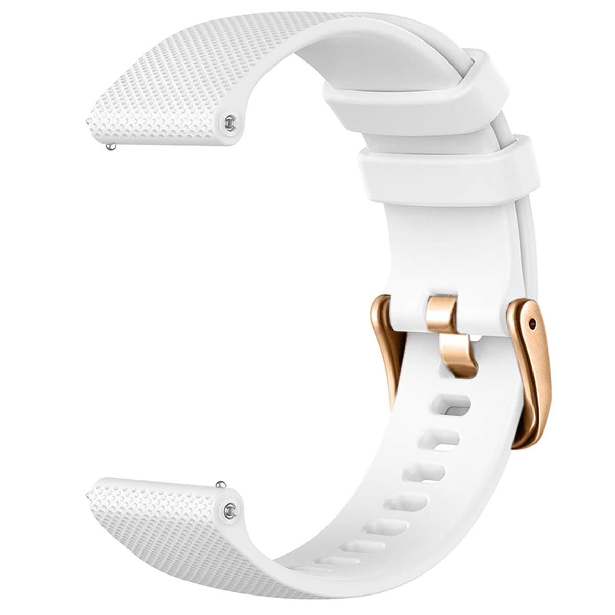 Dailygoods- Horlogeband 18mm - Zachte Siliconen - Verstelbaar - Compatibel met Garmin/Huawei/Amazfit - Lichtgewicht - Roestvrijstalen Gesp - Smartwatchband