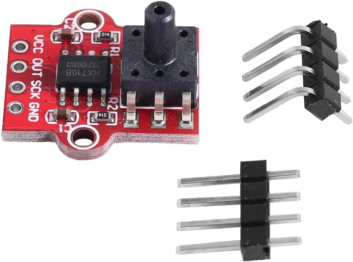 Druksensor Module - Niveausensor Controller - Vloeistofmeting - Luchtdruk Meetbereik - 19 x 18 mm - Rood