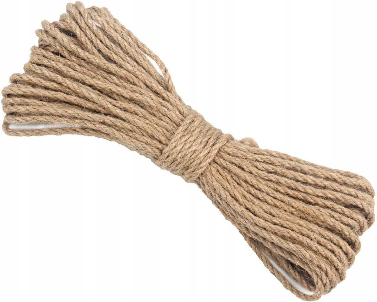 Jutekouw 50m 10mm - Decoratieve Touw voor Krabpaal en Meer