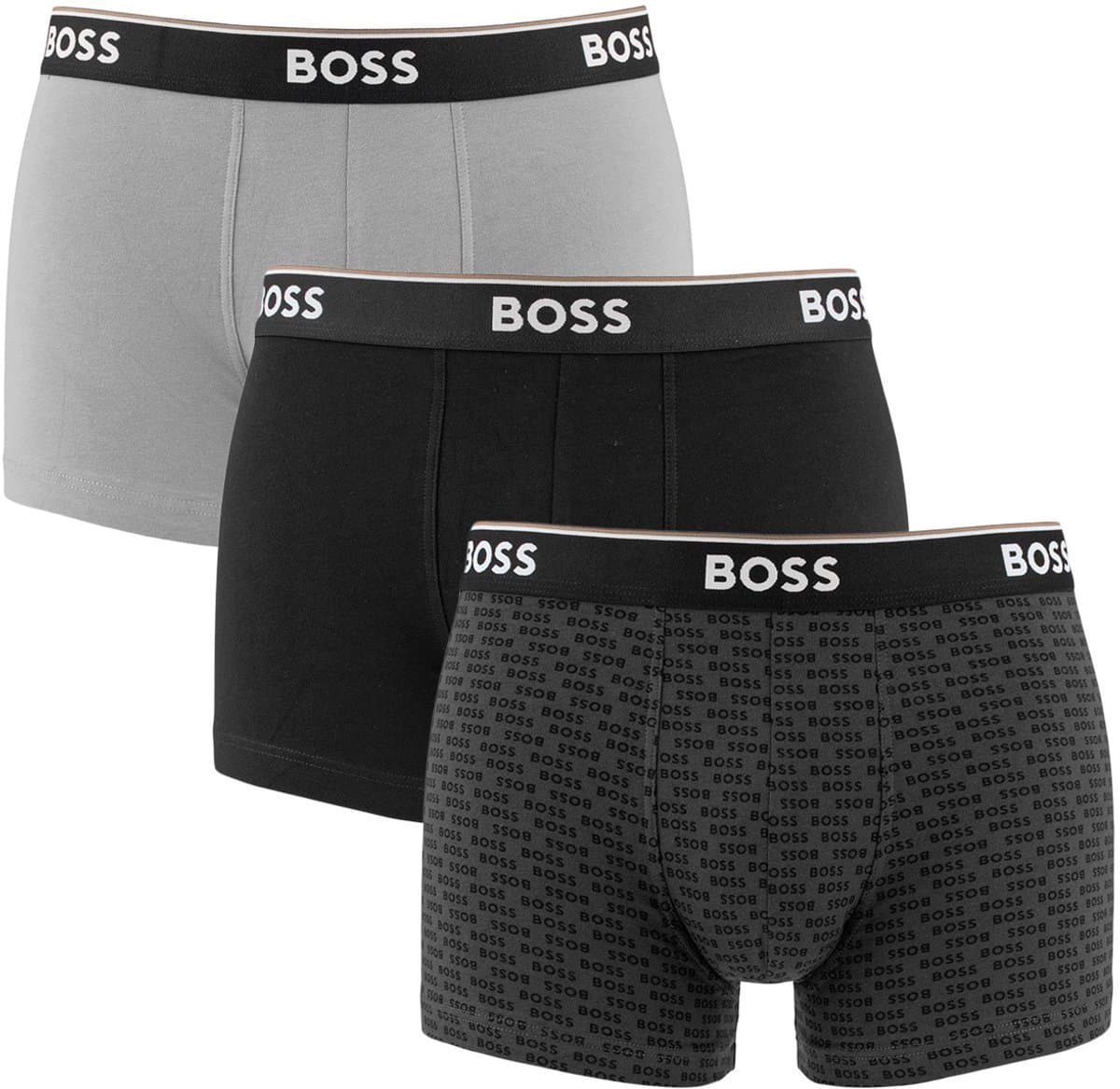 Hugo Boss heren BOSS power 3P boxer trunks print