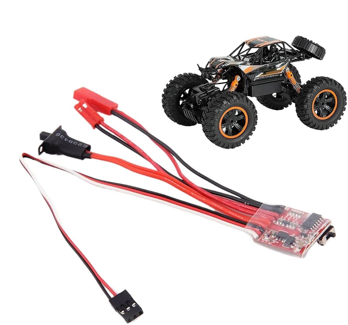 RC Motor Controller - Geborstelde Regelaar - Modelbouw Voertuigen - Bidirectioneel Geborsteld - 30A Capaciteit - Zwart