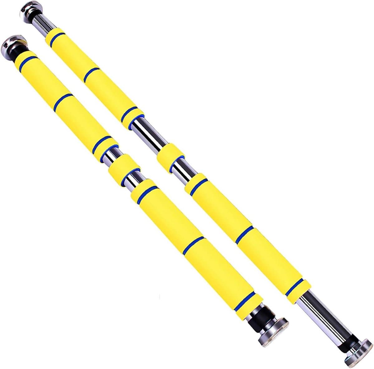 Kracht Trainingsstang - Fitness Bar - Spier Opbouw - Geen Schroeven Nodig - 60-150cm Verstelbaar - Zilver