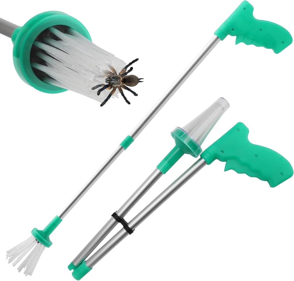 Spinnenvanger Insectenvanger - Ongedierteverwijderaar - Dieren Vangen - Extra Lange Handgreep - 83 cm - Grijs