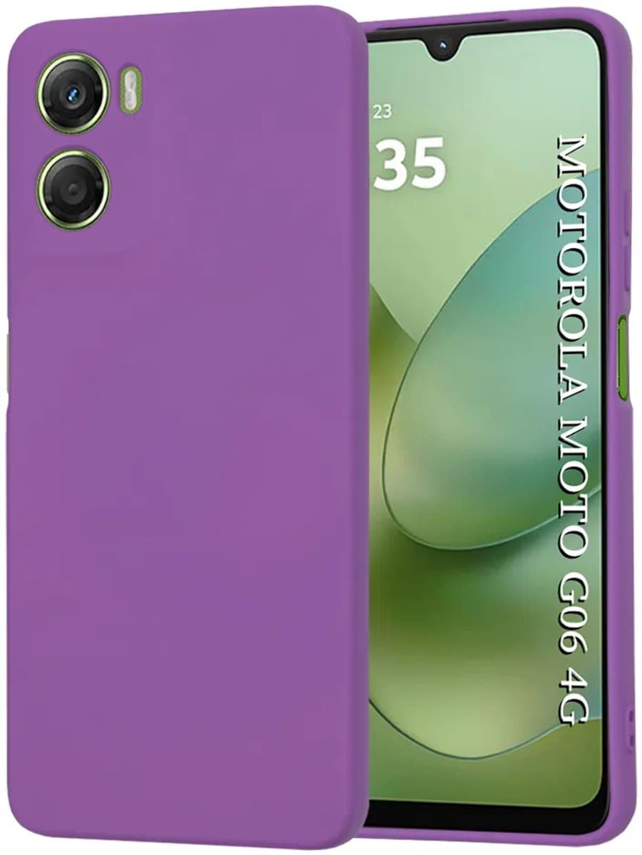 Hoesje geschikt voor Motorola Moto G06 - Techsuit Soft Flex Silicone Back Cover - Purple