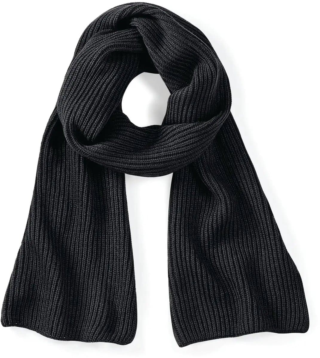 Metro Knitted Scarf - Black - One Size