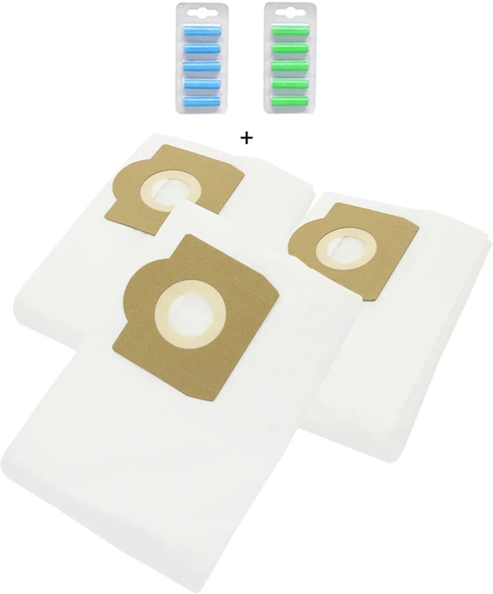 Propex Parts Stofzuigerzakken - Geschikt voor Kärcher WD3 - 10 stuks + 10 geurstaafjes