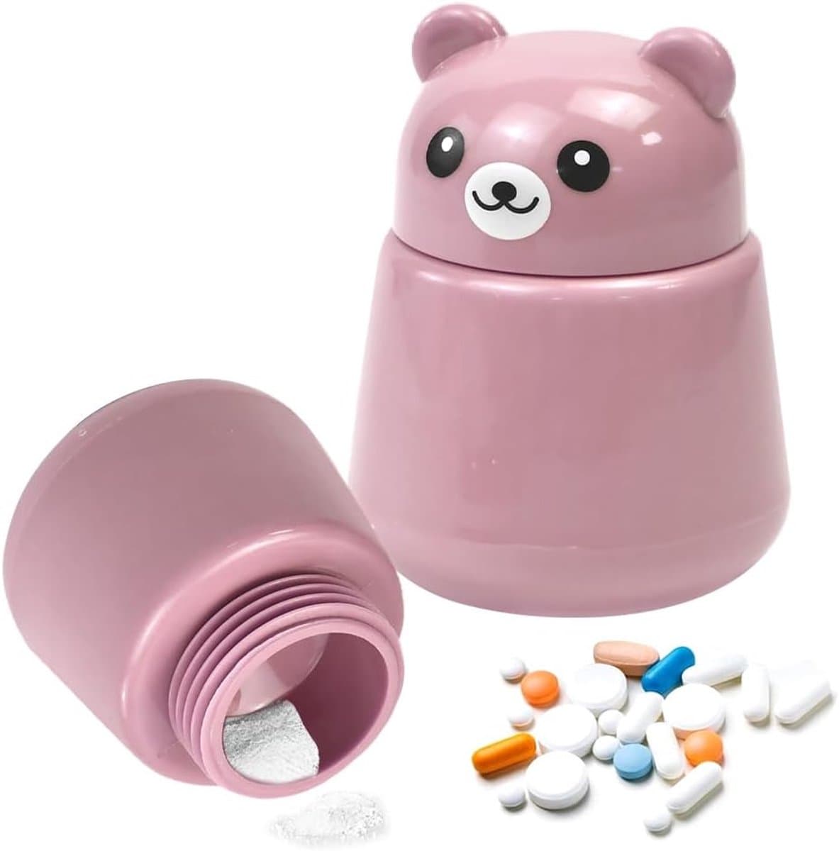 Tablet Shredder Crushing Medicine Bear Pill Shredder Sprayer Pill Shredder Portable Crash Pill for Babies Elderly Pets - ShopVlot