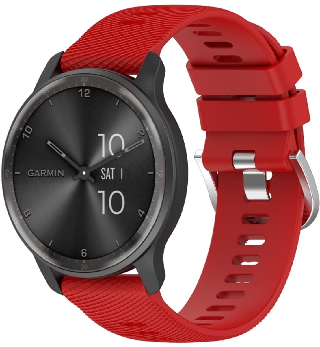 Voor Garmin Forerunner 245 20 mm Cross Textured Solid Color siliconen horlogeband (rood)