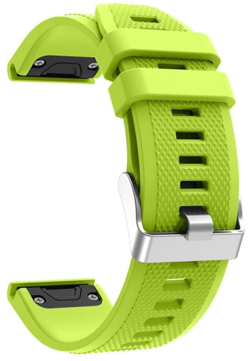 Voor Garmin Fenix 5 siliconen band (limoen)