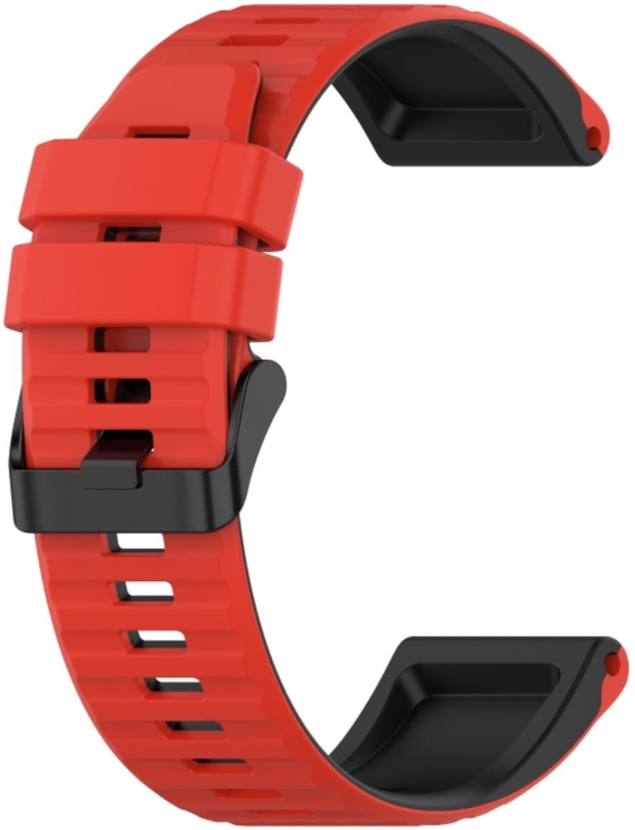 For Garmin Instinct 2 Solar Sports Mixing Color Silicone Watch Band(Red+Black)