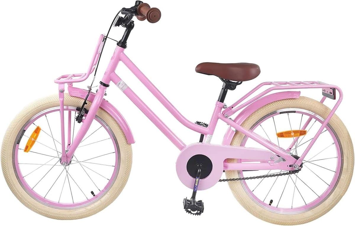 Kinderfiets - Jongensfiets Meisjesfiets - Buiten Spelen - Stevig Stalen Frame - 123 x 51 x 78 cm - Lichtroze