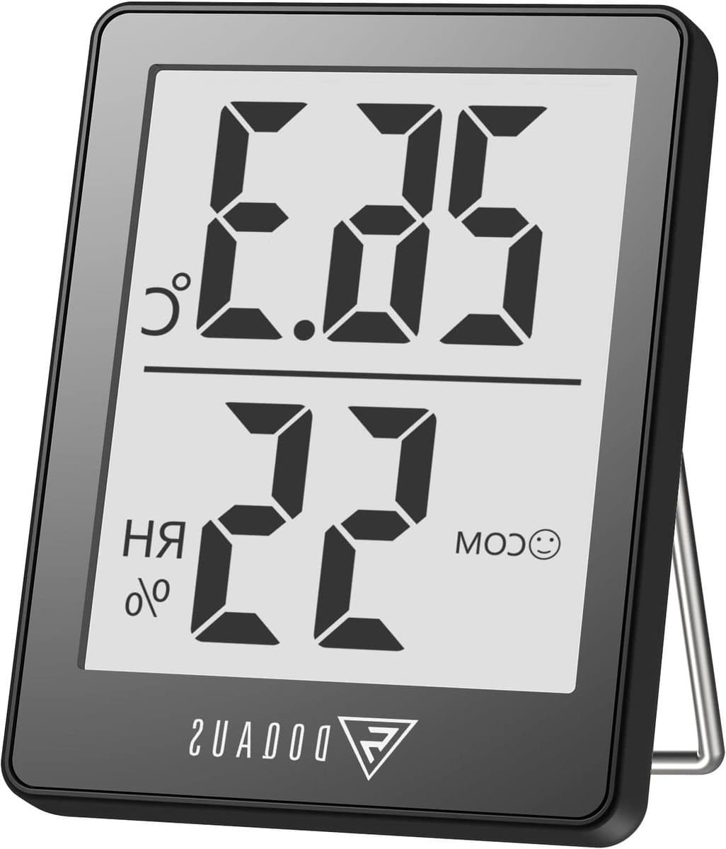 Digitale Thermo-hygrometer - Binnenthermometer Luchtvochtigheid - Klimaat Monitoren - Hoge Nauwkeurigheid - 45 x 58 cm - Grijs