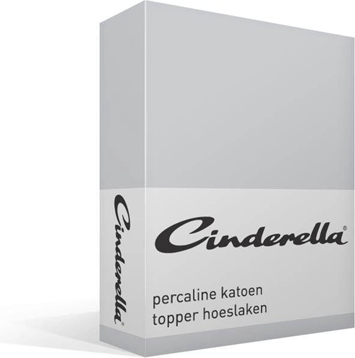 Cinderella Weekend - Topper Hoeslaken (tot 15 cm) - Katoen - 200x200 cm - Lichtgrijs