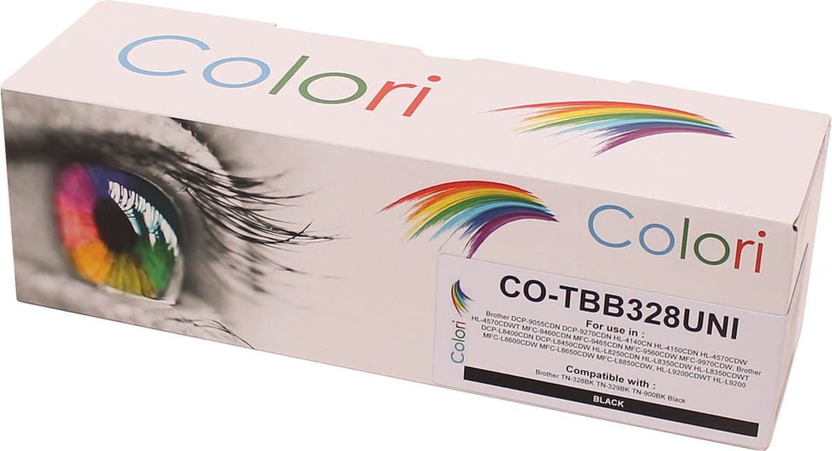 Colori huismerk toner geschikt voor Brother TN328BK zwart DCP9055CDN DCP9270CDN HL4140CN HL4150CDN HL4570CDW HL4570CDWT MFC9460CDN MFC9465CDN MFC9560CDW