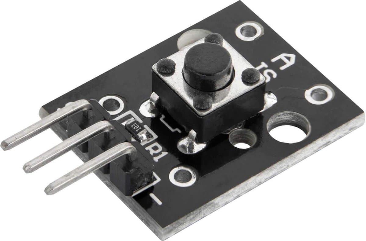 AZDelivery KY-004 Druktoets Module Sensorknop Hoofdschakelaar Sleutelschakelaar compatibel met Arduino Inclusief E-Book! 1