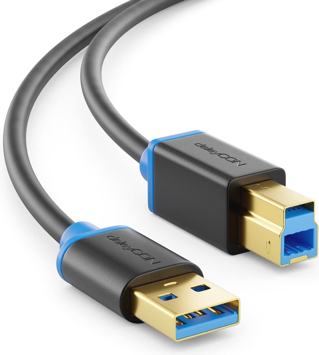 3,0m USB 3.0 Datakabel A naar B - Supersnelle 5 Gbit/s Verbinding voor Printer en Scanner