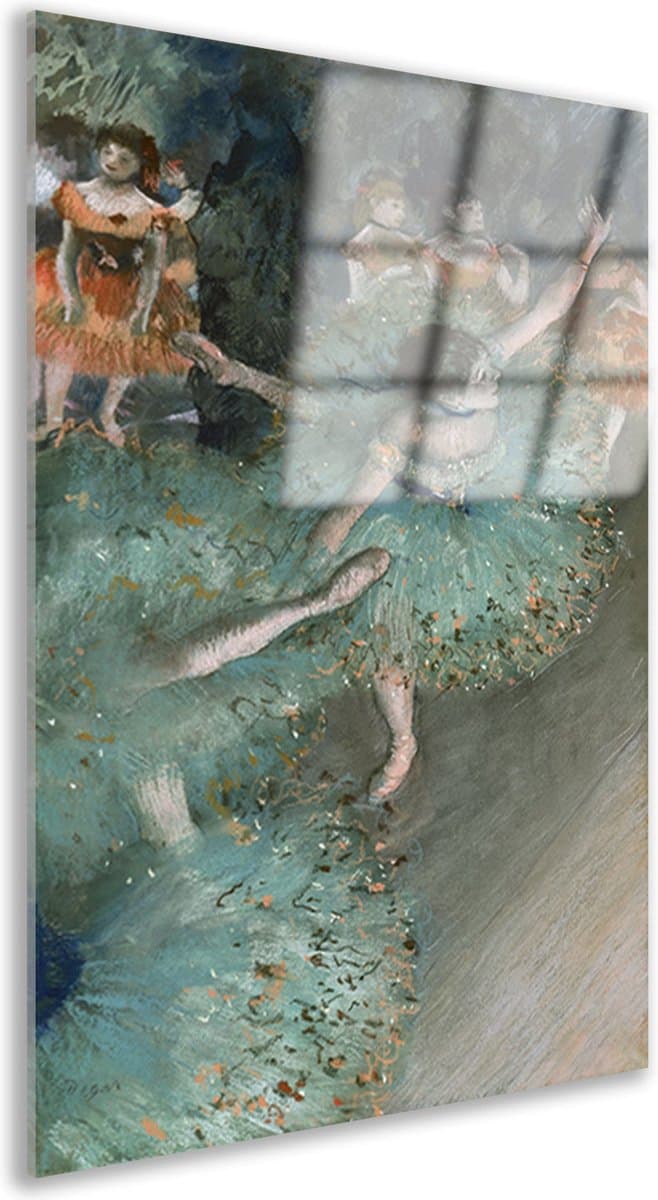 Dansende ballerinas - Edgar Degas glasschilderij - Dansers glasschilderijen - Glas schilderij Kunst - Muurdecoratie modern - Acrylglas schilderij - Wanddecoratie slaapkamer acrylglas 80x120 cm